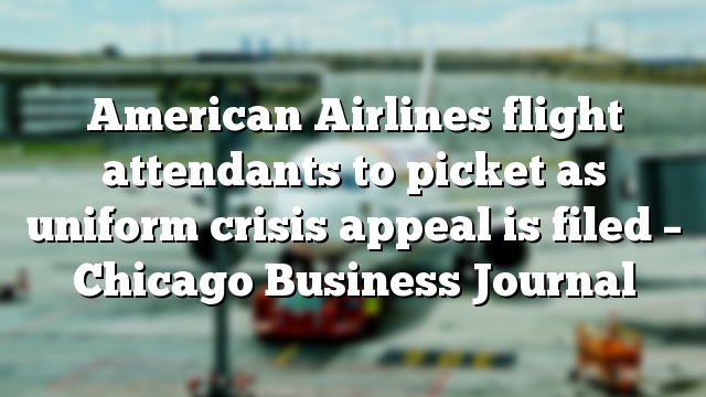 American Airlines flight attendants to picket as uniform crisis appeal is filed – Chicago Business Journal
