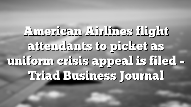 American Airlines flight attendants to picket as uniform crisis appeal is filed – Triad Business Journal