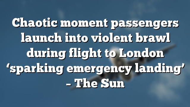 Chaotic moment passengers launch into violent brawl during flight to London ‘sparking emergency landing’ – The Sun