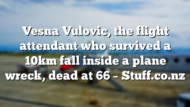Vesna Vulovic, the flight attendant who survived a 10km fall inside a plane wreck, dead at 66 – Stuff.co.nz
