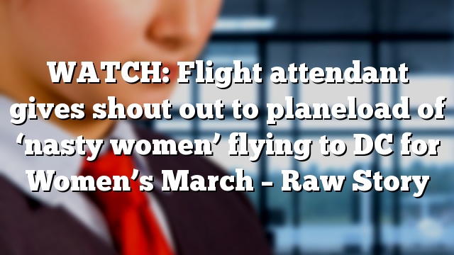 WATCH: Flight attendant gives shout out to planeload of ‘nasty women’ flying to DC for Women’s March – Raw Story