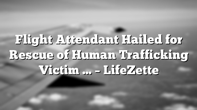 Flight Attendant Hailed for Rescue of Human Trafficking Victim … – LifeZette