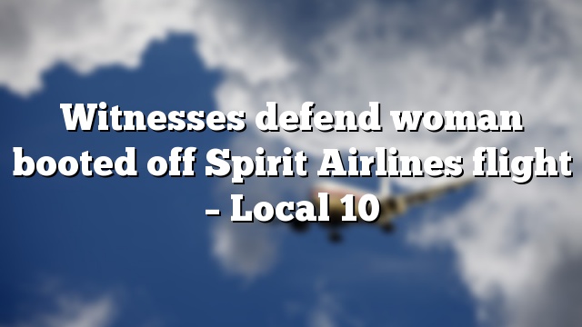 Witnesses defend woman booted off Spirit Airlines flight – Local 10
